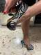 high heel and foot